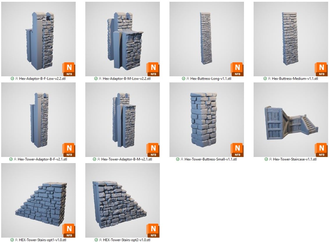 Wattle and Daub Hex keep tower adaptors
