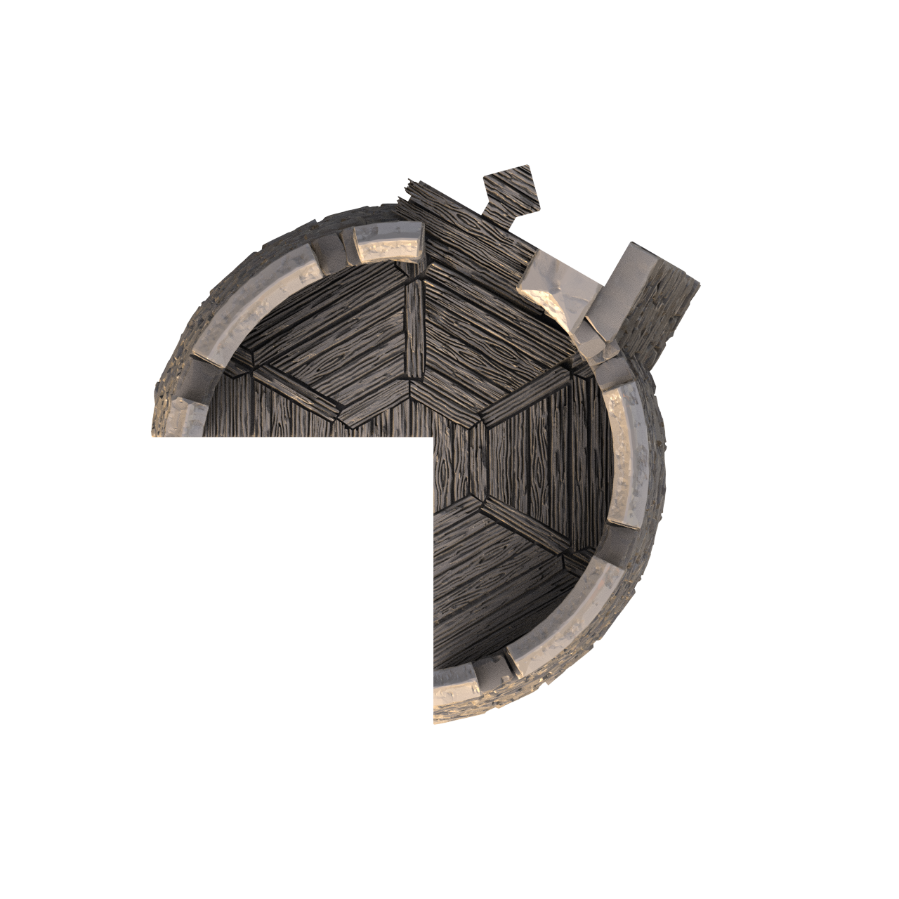 Top down graphic render of SystemHEX component