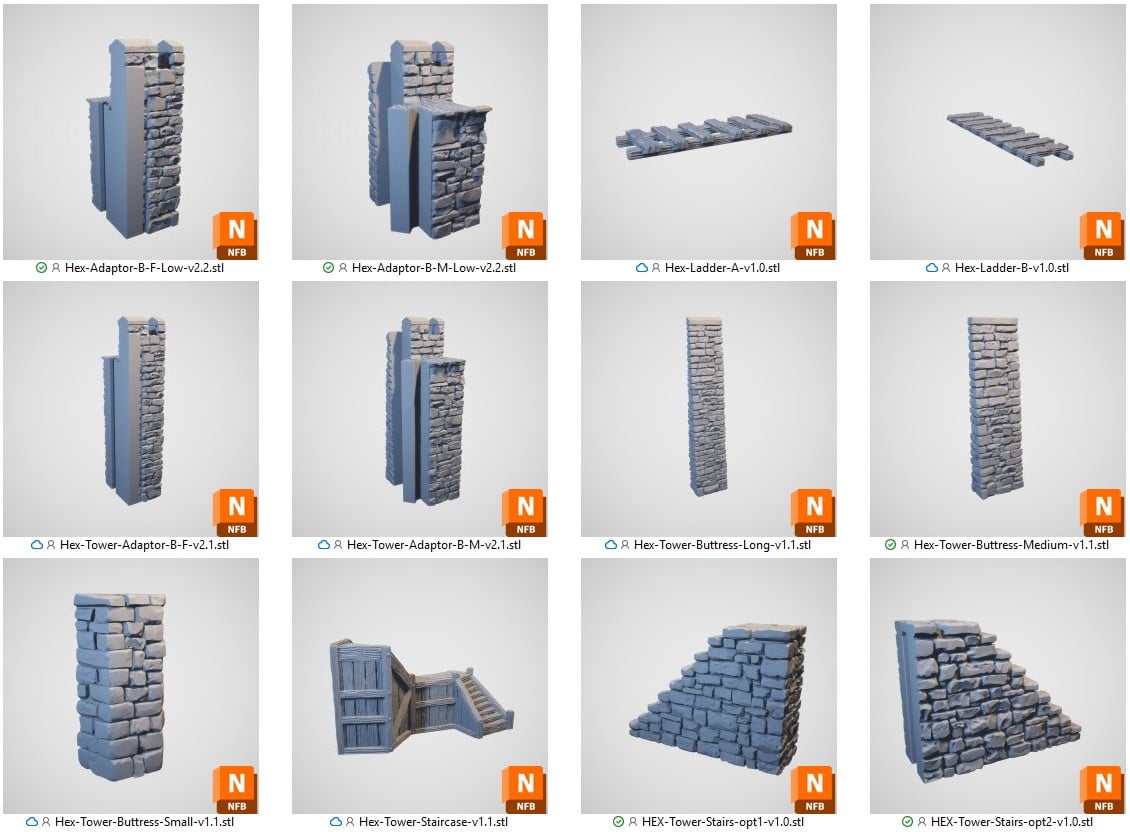 Kings Keep Adaptors, Buttresses and Stairs