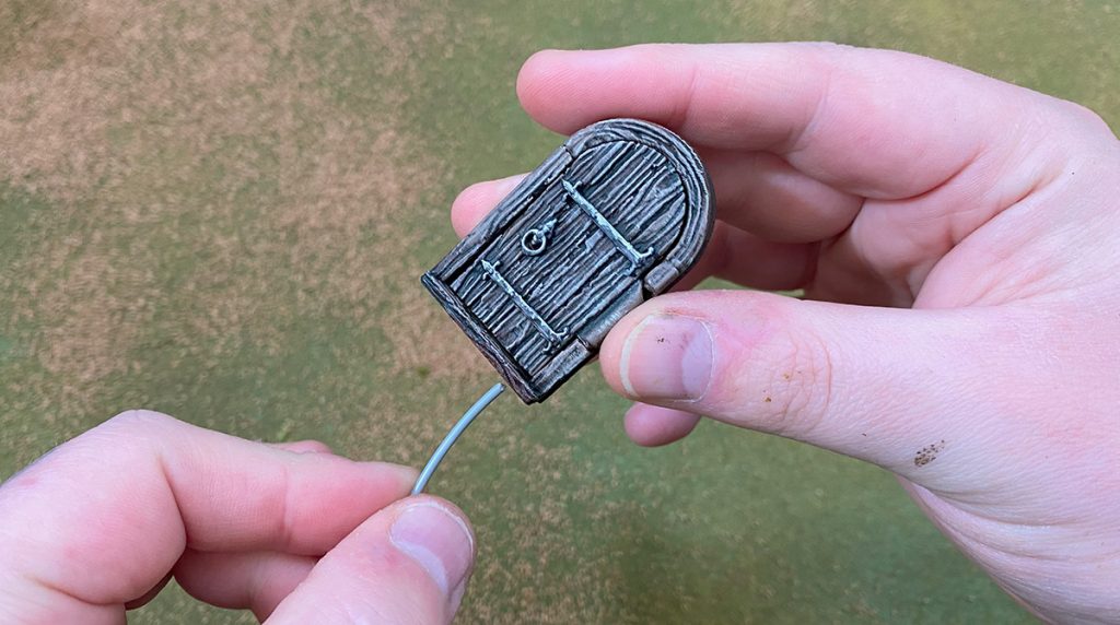 Lining up the holes in the 3D printed doorway
