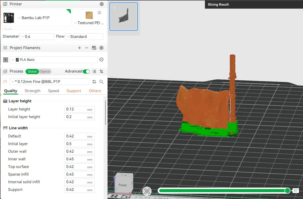 Castle flag 3D model with 3D printer settings