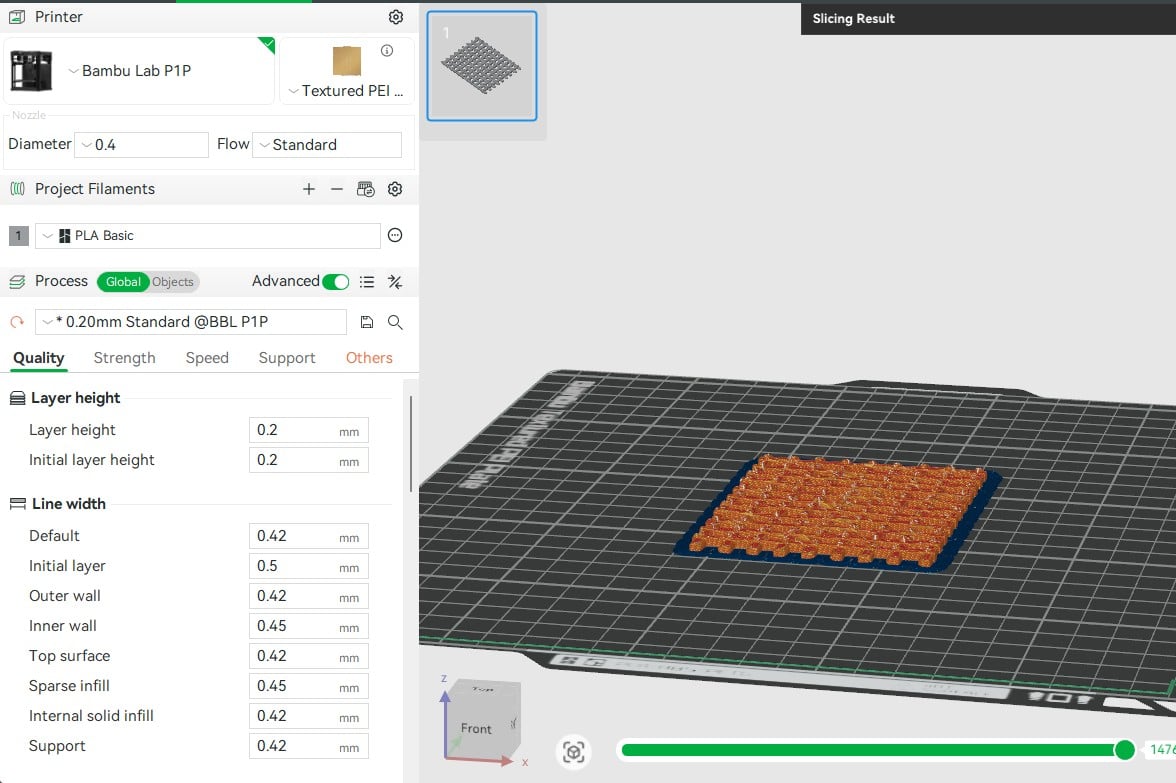 Gatehouse Iron Bare model with settings for a 3D printer