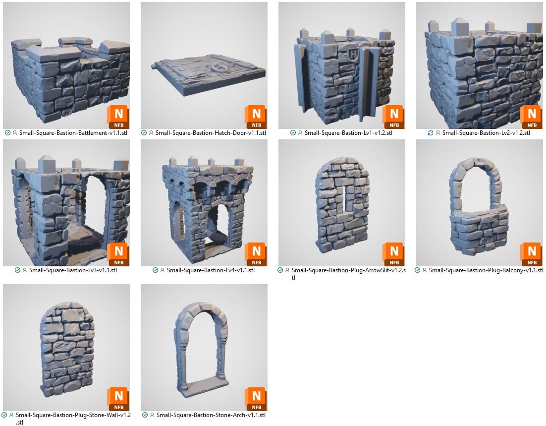 Small Square Bastion Reference