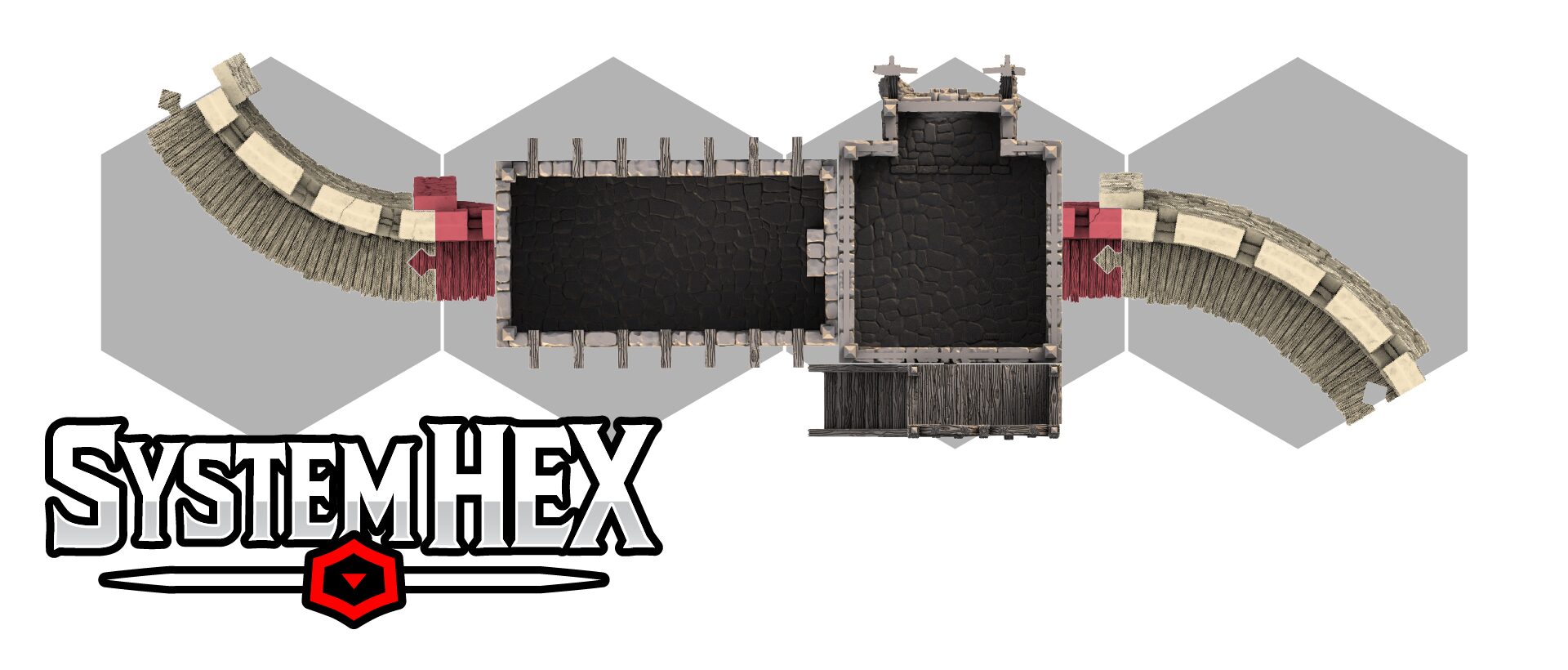 3D top down render of the living quarters