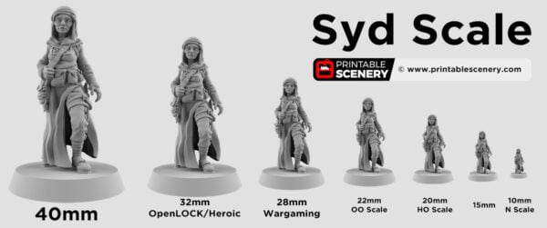 Visual representation of Syd Scale in different scales
