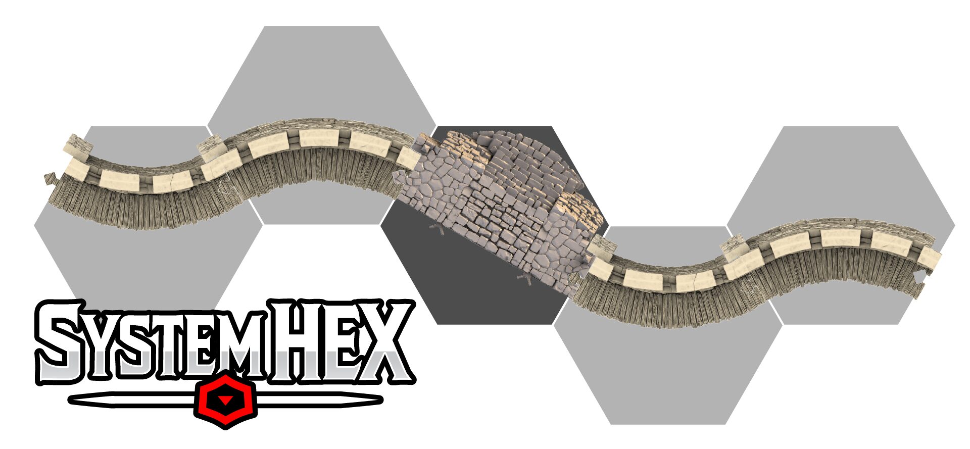 3D top down render of south gate