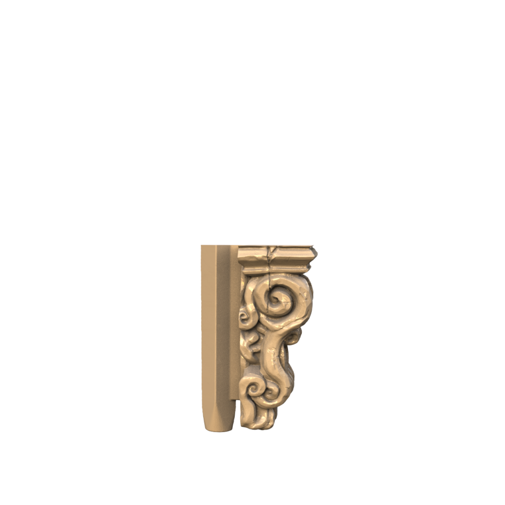 Graphic render of the barracks corbel