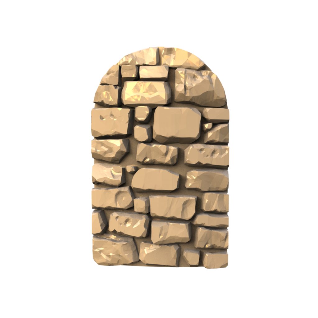 Graphic render of the Curved Flat wall