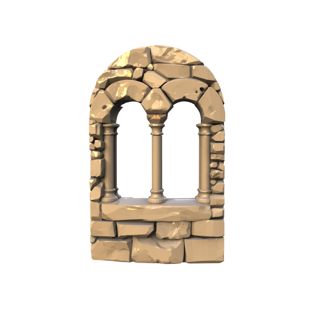 Graphic render of the Curved window