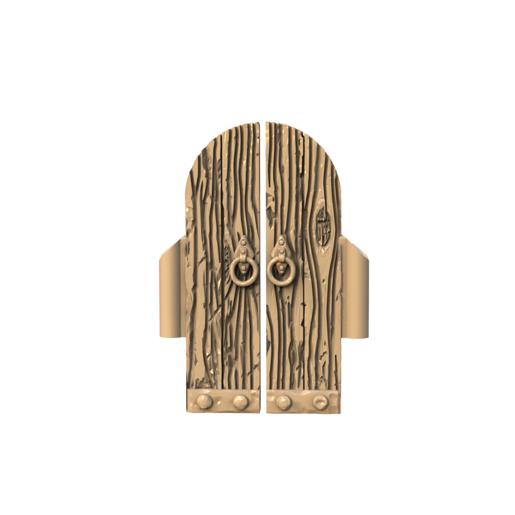 Graphic render of the double door