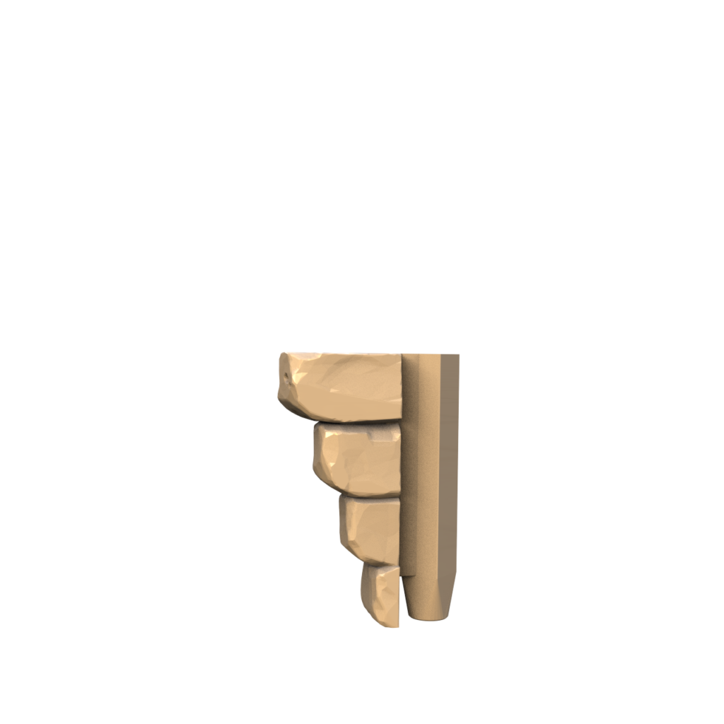 Graphic render of the tower corbel