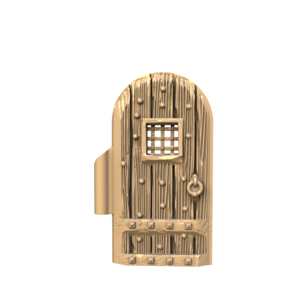 Graphic render of the tower door