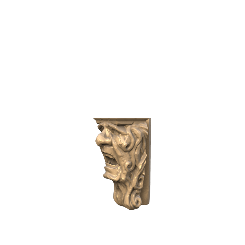 Graphic render of the queens quarters corbel
