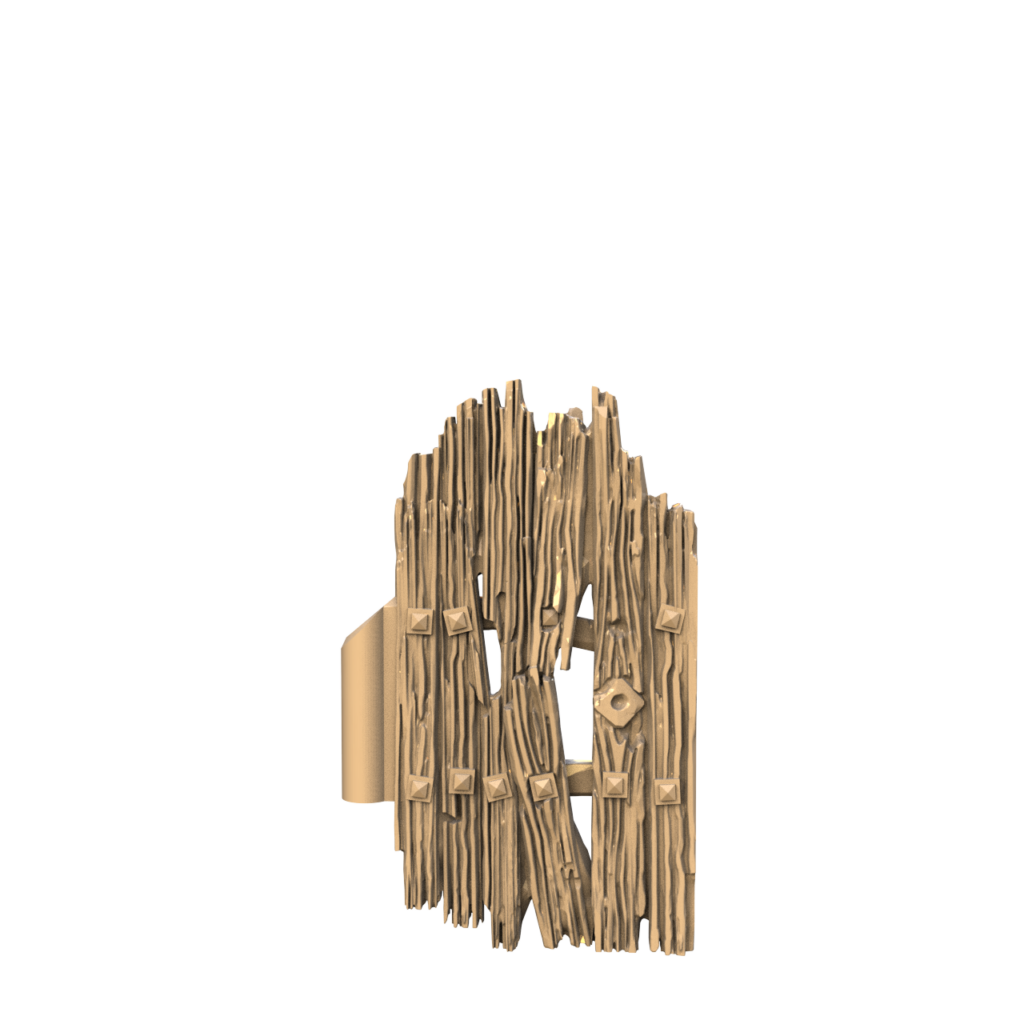 Graphic render of the ruined basic door