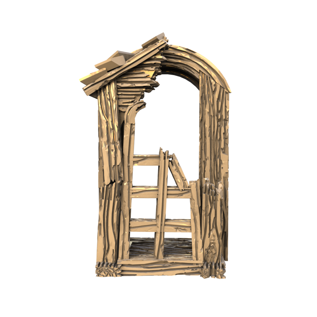 Graphic render of the ruined WDT bay window 