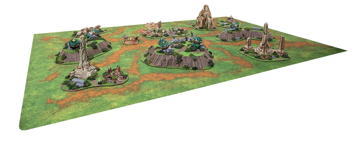 3d printed and painted Alien planet wargaming board