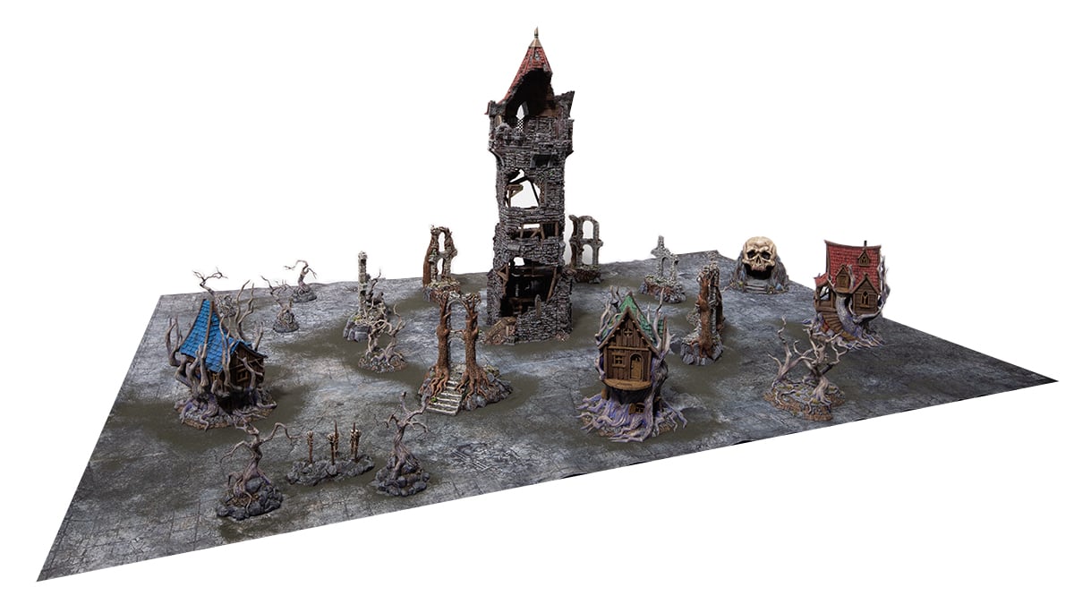 3d printed and painted shadow realm wargaming board