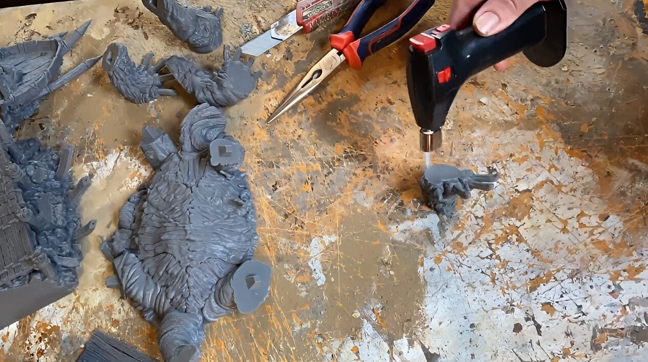 Image of the fastcallion being heated with a blowtorch
