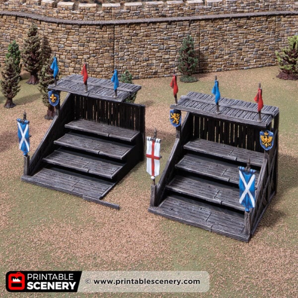 3D printed and painted jousting arena for dnd and wargaming