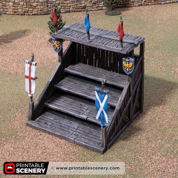 3D printed and painted jousting arena for dnd and wargaming