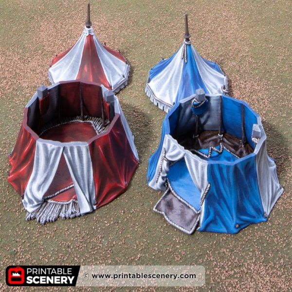 3D printed and painted jousting arena for dnd and wargaming