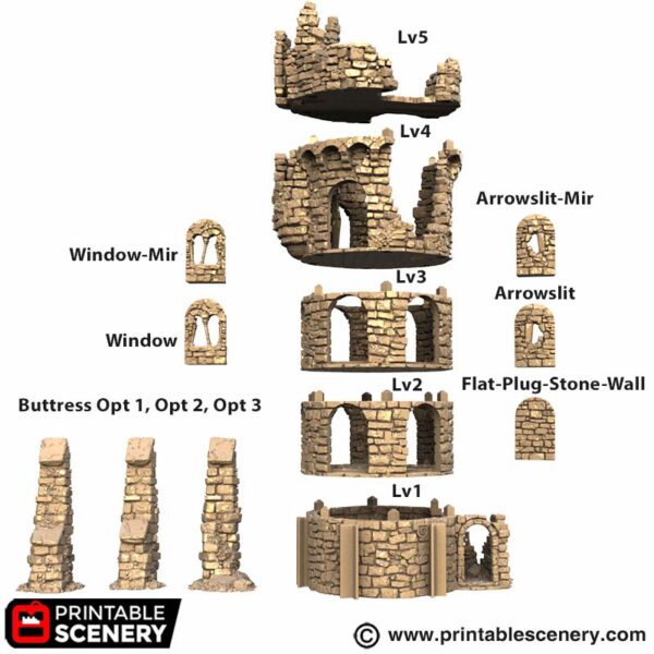 Ruined Adeline Tower stl