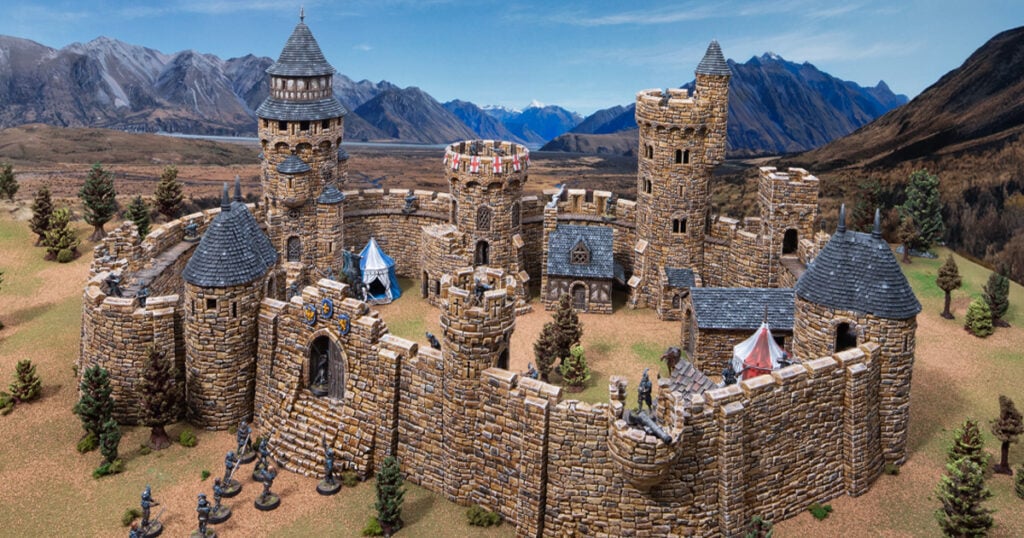 3d printed and painted throne & ash castle for dnd and wargaming