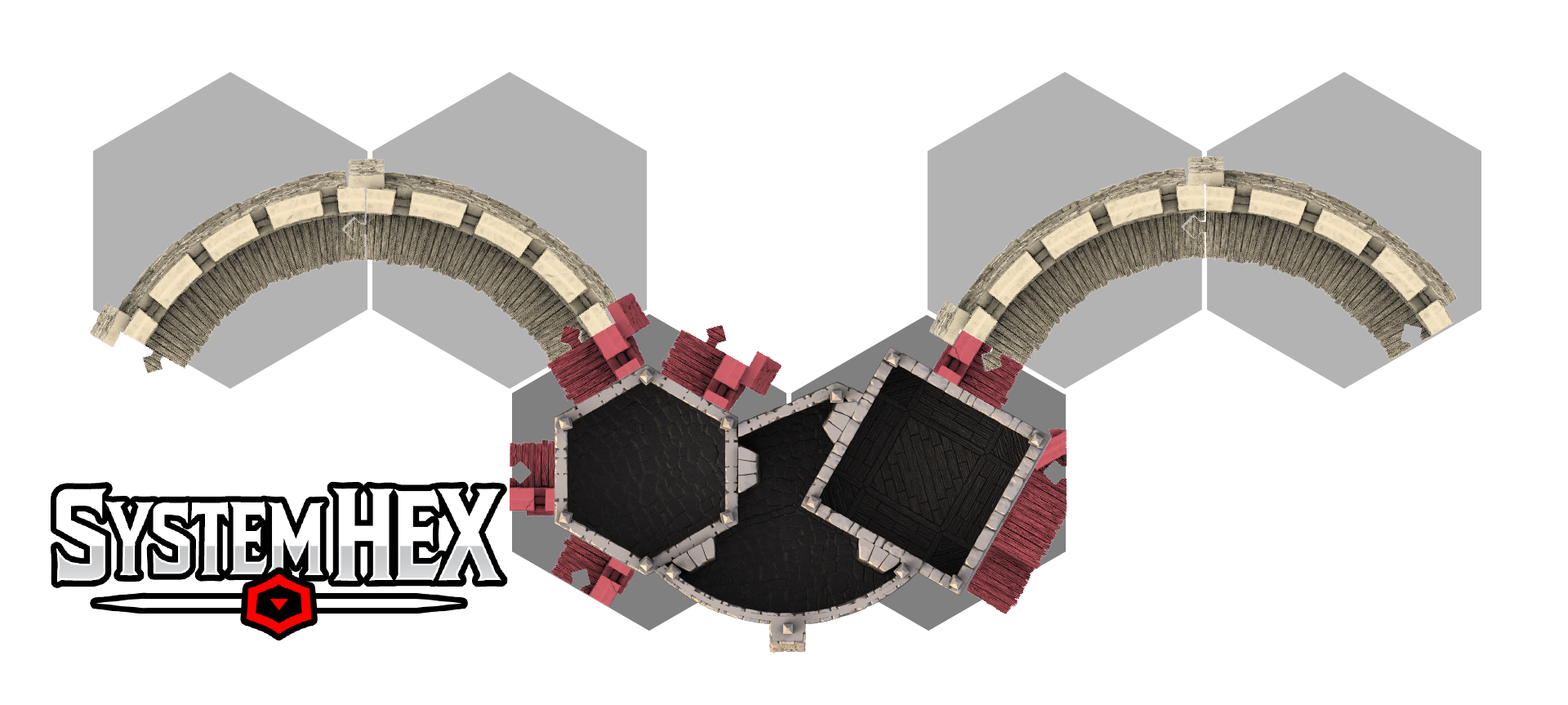 Top down graphic diagram of the Queens Quarters in SystemHEX
