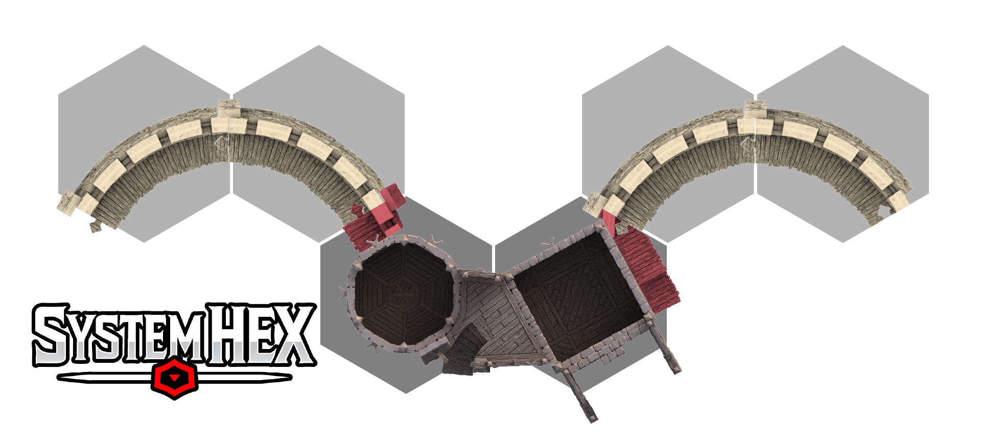 Top down graphic diagram of Fort Bruce in SystemHEX