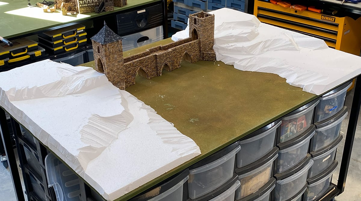 trimming the polystyrene