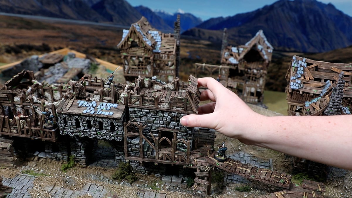 3D printed and painted Shadofey ruins for dnd and wargaming