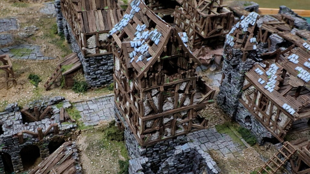 3D printed and painted Shadofey ruins for dnd and wargaming