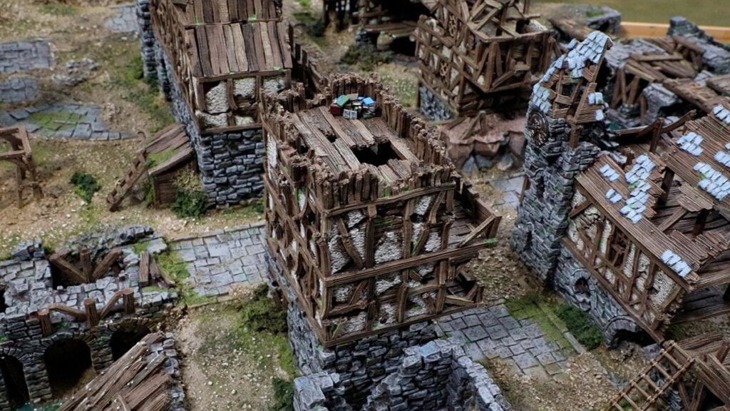 3D printed and painted Shadofey ruins for dnd and wargaming