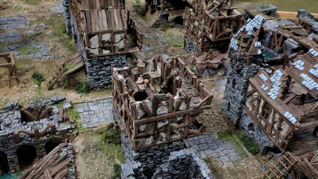 3D printed and painted Shadofey ruins for dnd and wargaming