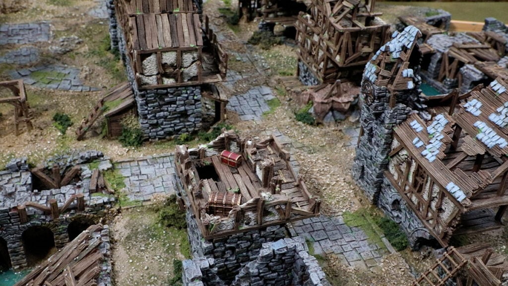 3D printed and painted Shadofey ruins for dnd and wargaming