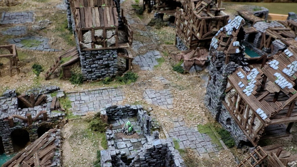 3D printed and painted Shadofey ruins for dnd and wargaming