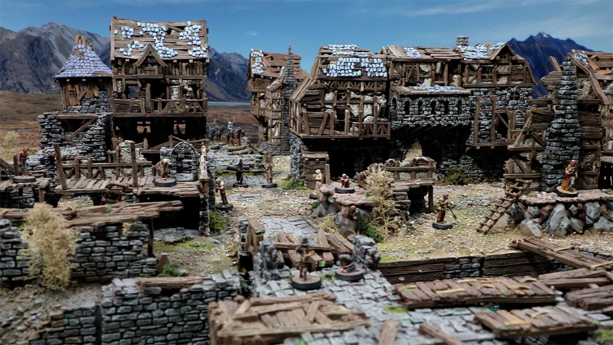 3D printed and painted Shadofey ruins for dnd and wargaming