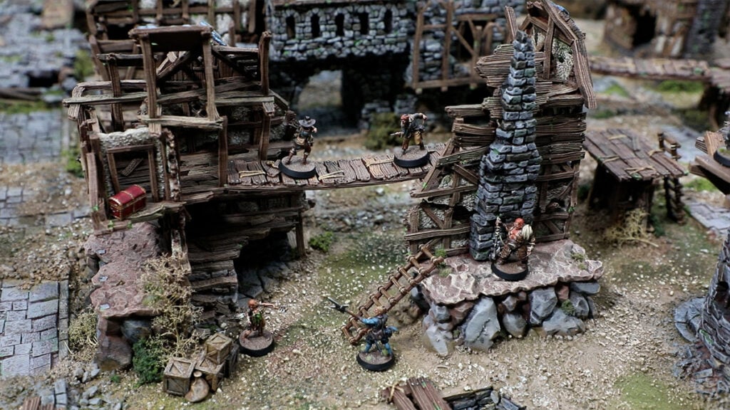 3D printed and painted Shadofey ruins for dnd and wargaming