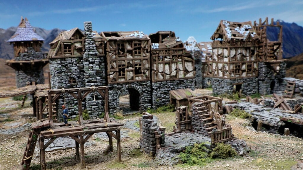 3D printed and painted Shadofey ruins for dnd and wargaming