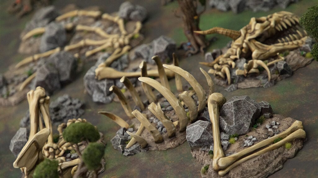 3d printed and painted shadowfey scatter terrain