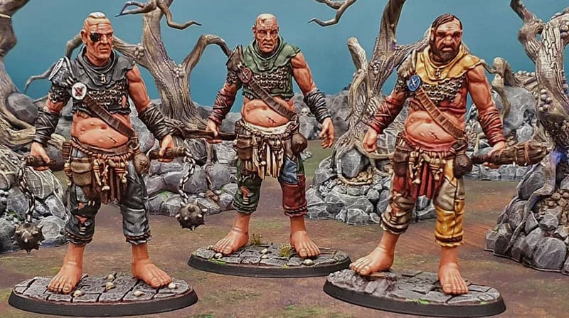 3d printed and painted giants minis
