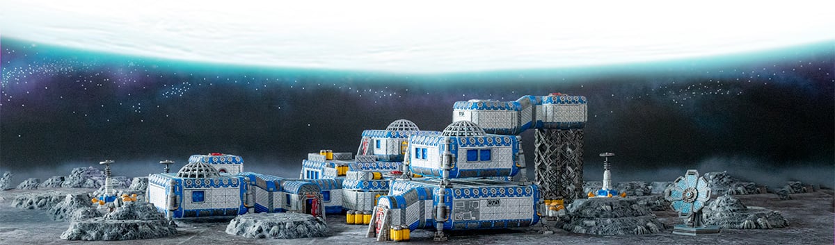 3d printed and painted Sanctuary-17 models