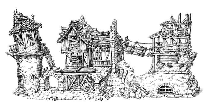 Sketch of shadowfey ruins