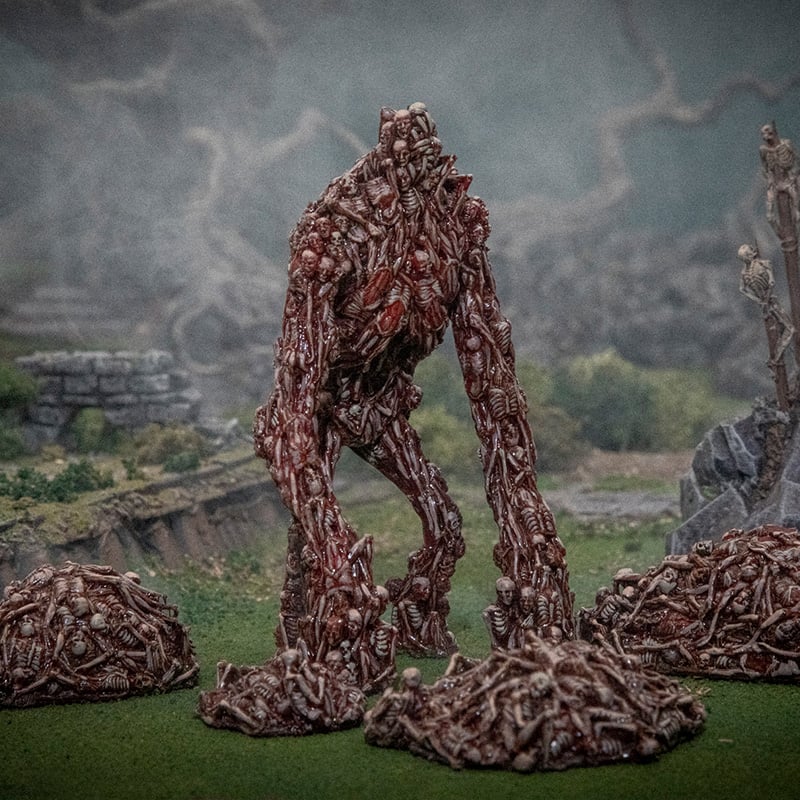 3d printed and painted shadowfey terrain