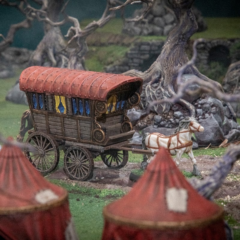 3d printed and painted shadowfey terrain