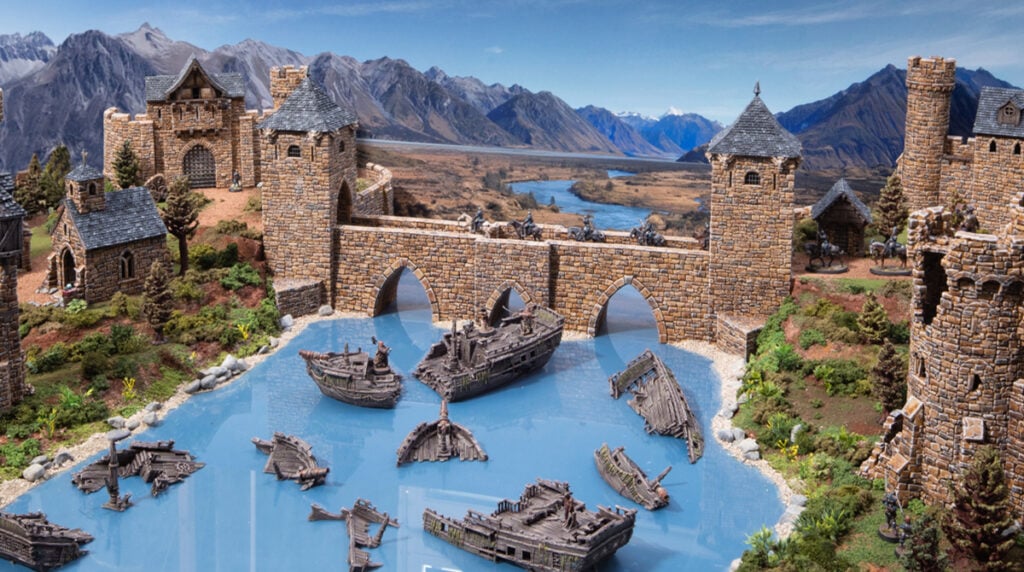 3d printed and painted bridge model