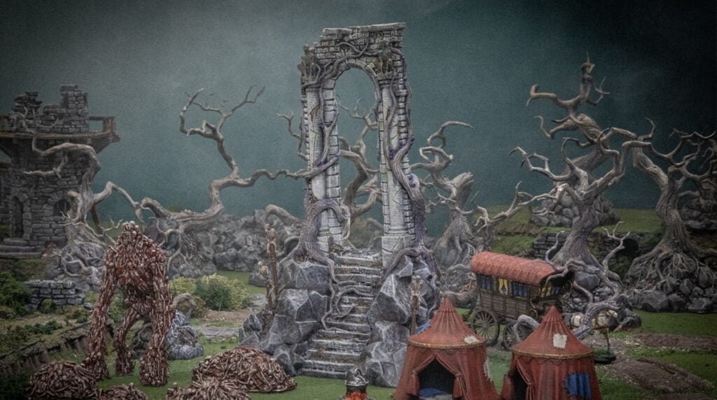 3d printed and painted shadowfey portal