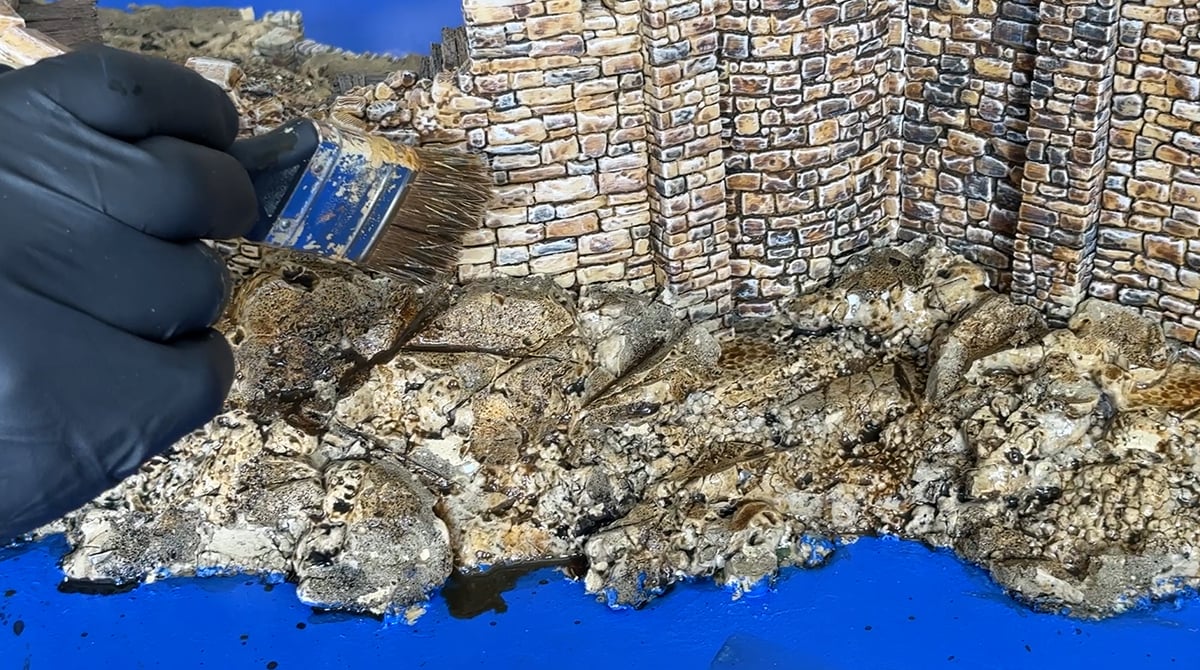 painting polystyrene for a 3d printed Island Castle