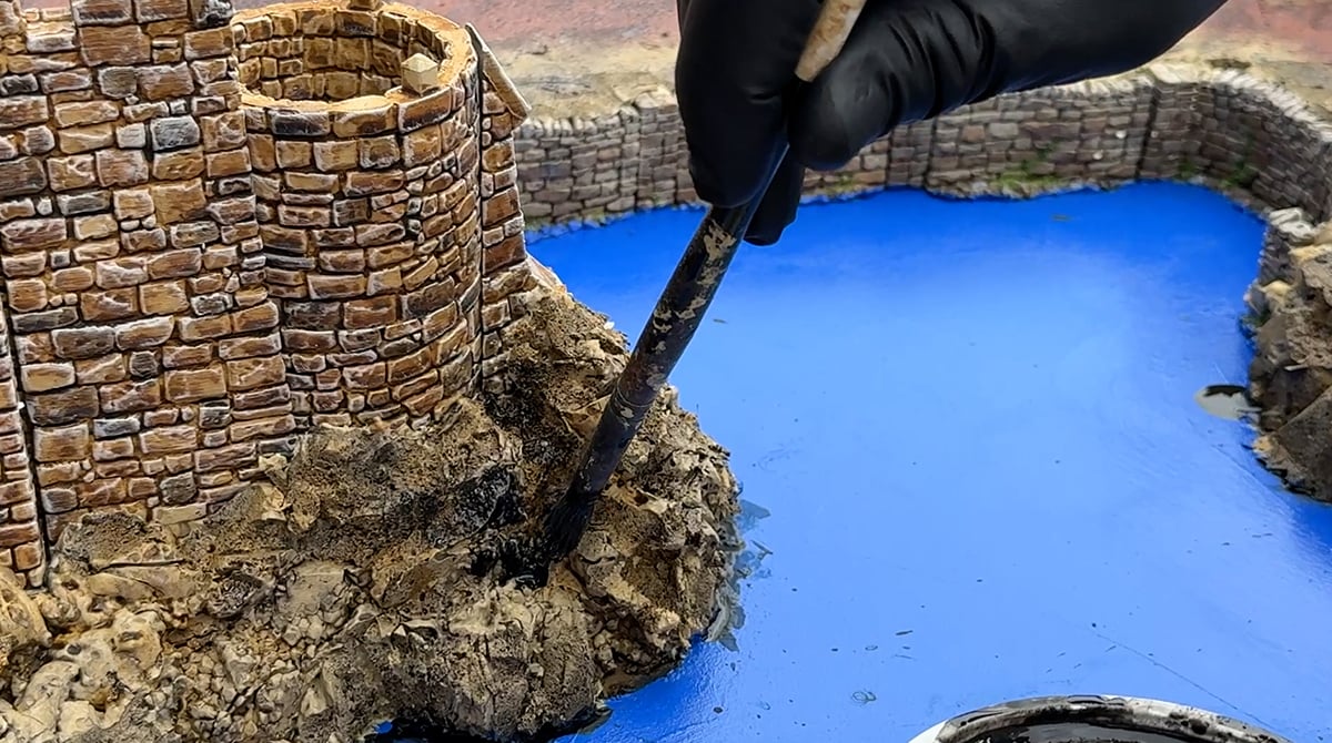 painting polystyrene for a 3d printed Island Castle