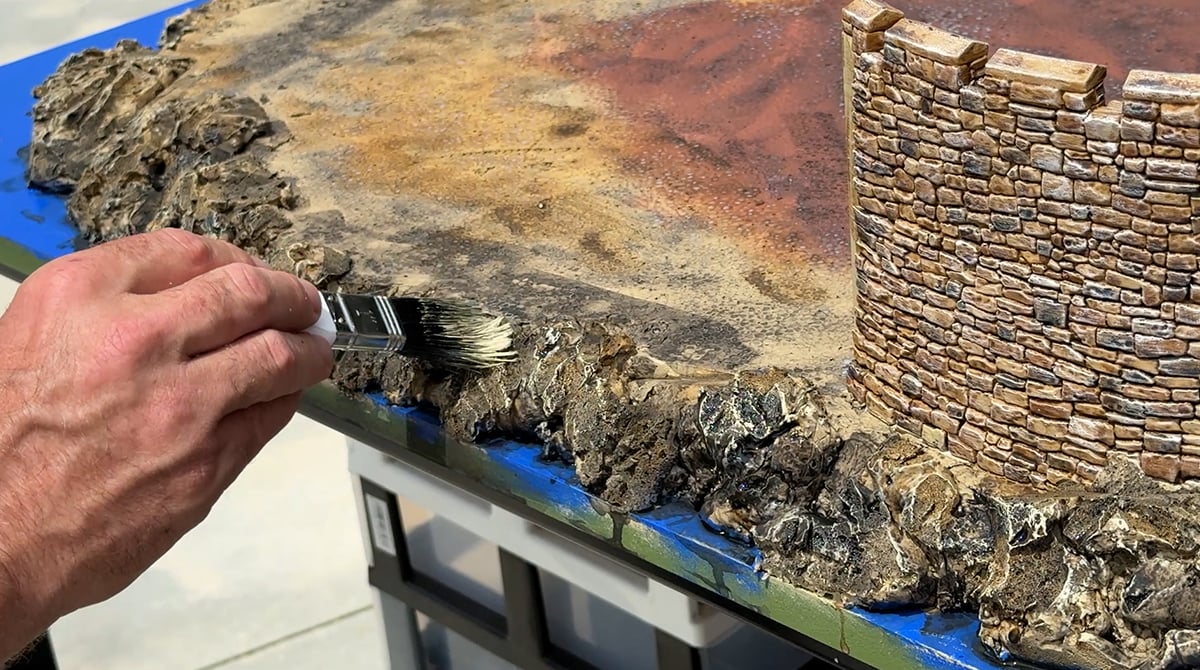 painting polystyrene for a 3d printed Island Castle